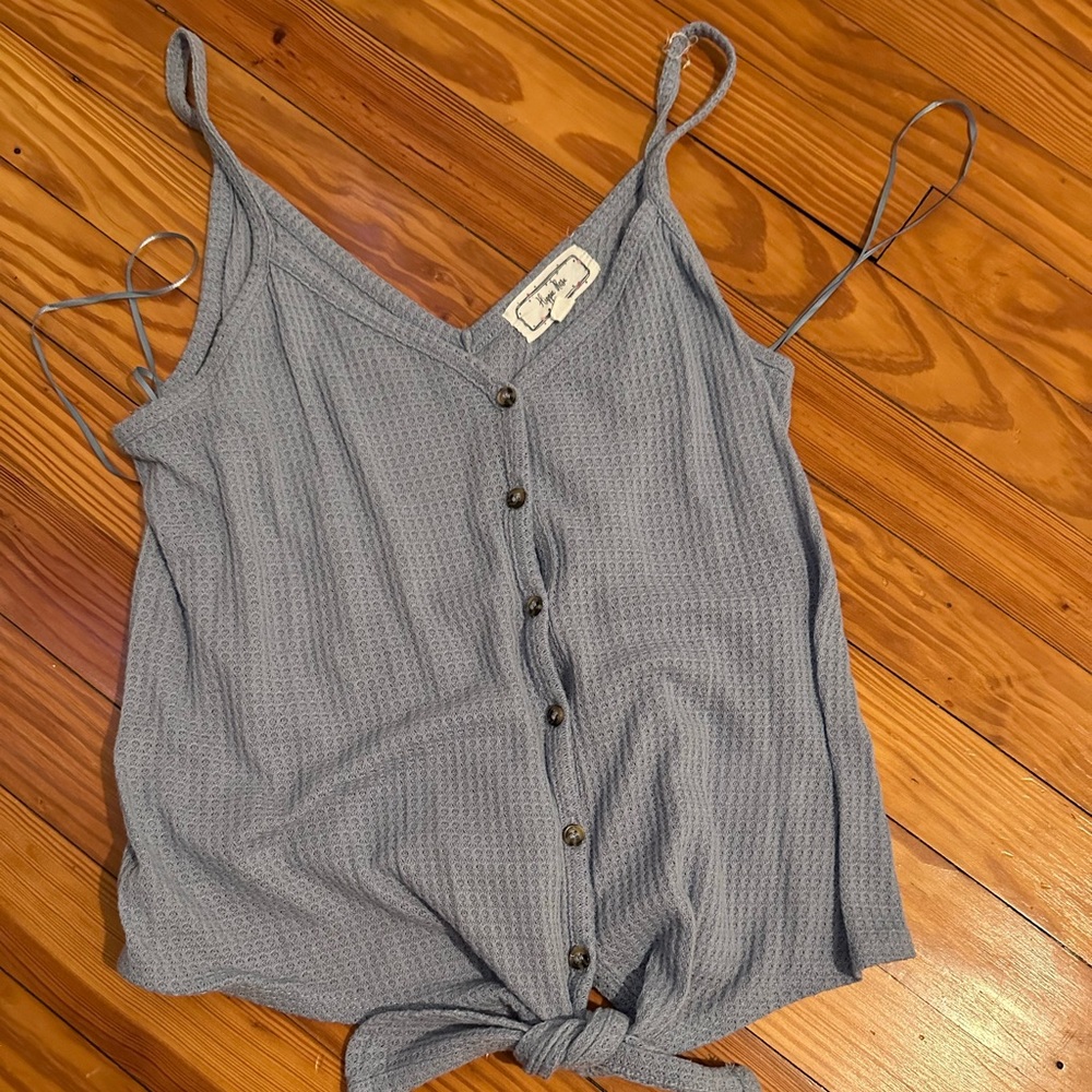 Lightweight light blue tank top